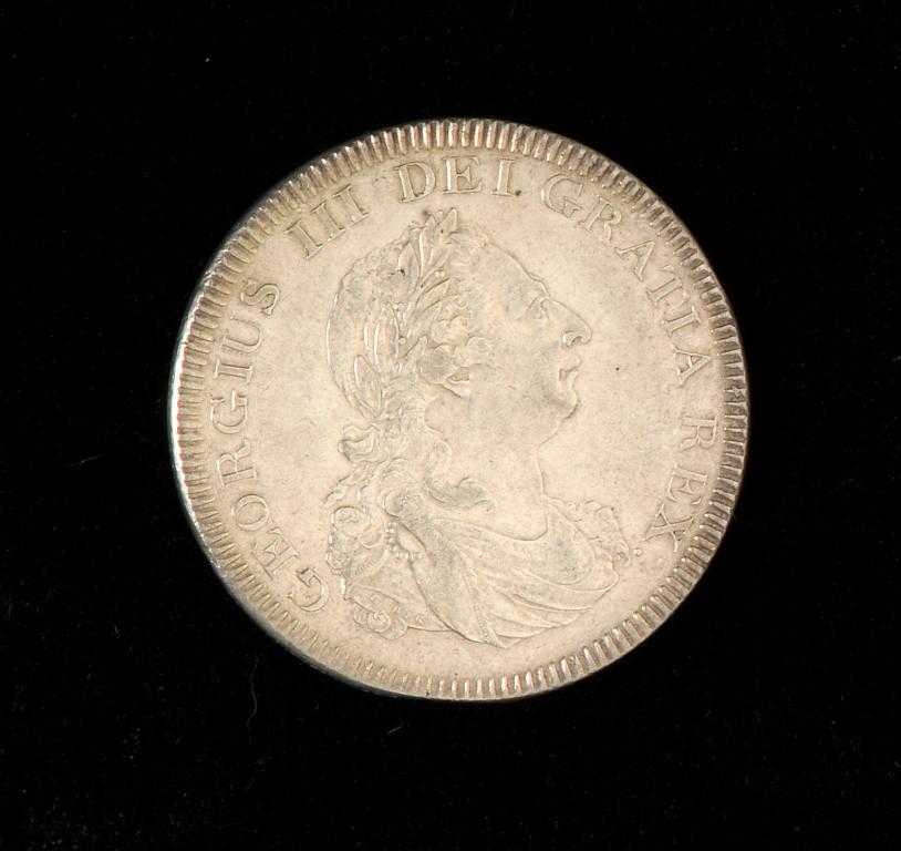 Appraisal: GEORGE III BANK OF ENGLAND DOLLAR extremely competent contemporary counterfeit