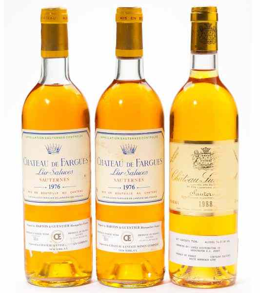 Appraisal: Sauternes total bottlesVintage Chateau Fargues bn ts lbsl Vintage Chateau