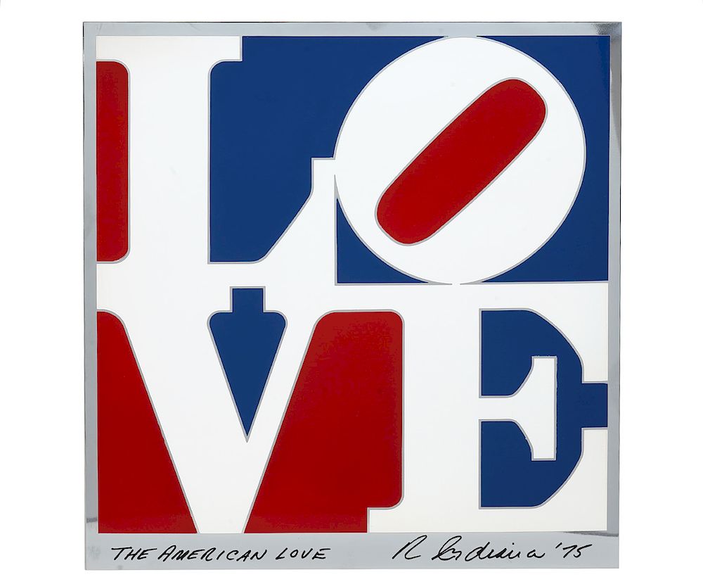 Appraisal: Enamel on Aluminum Robert Indiana 'American Love' Robert Indiana American