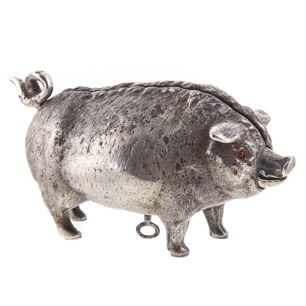 Appraisal: German Austrian Metal Wind Up Pig Timer Late th early