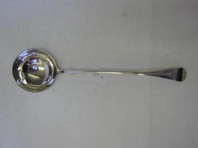 Appraisal: A GEORGE III SOUP LADLE maker's mark T W in