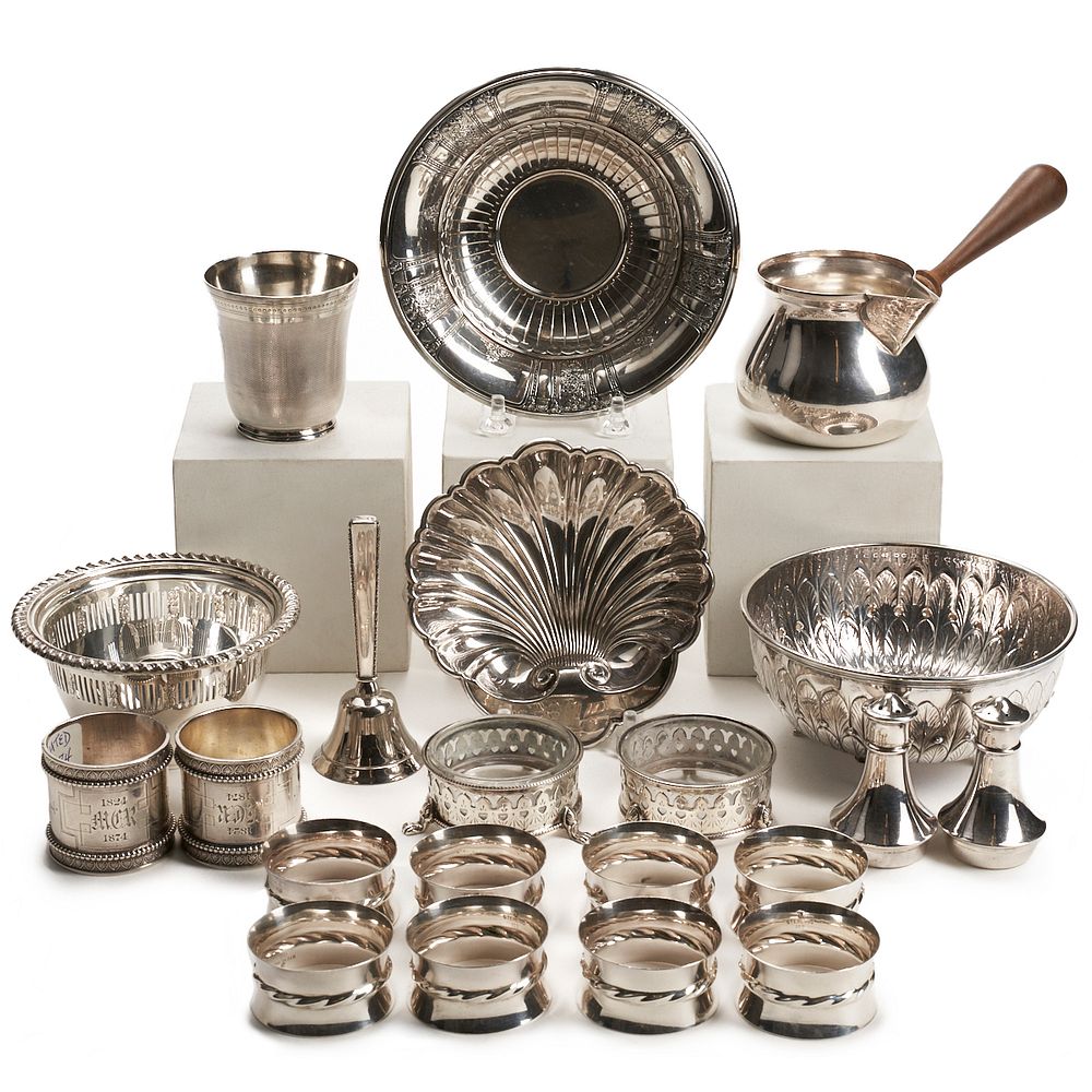 Appraisal: Grp Sterling Silver Objects - Gorham Bottega Sanborn Group of