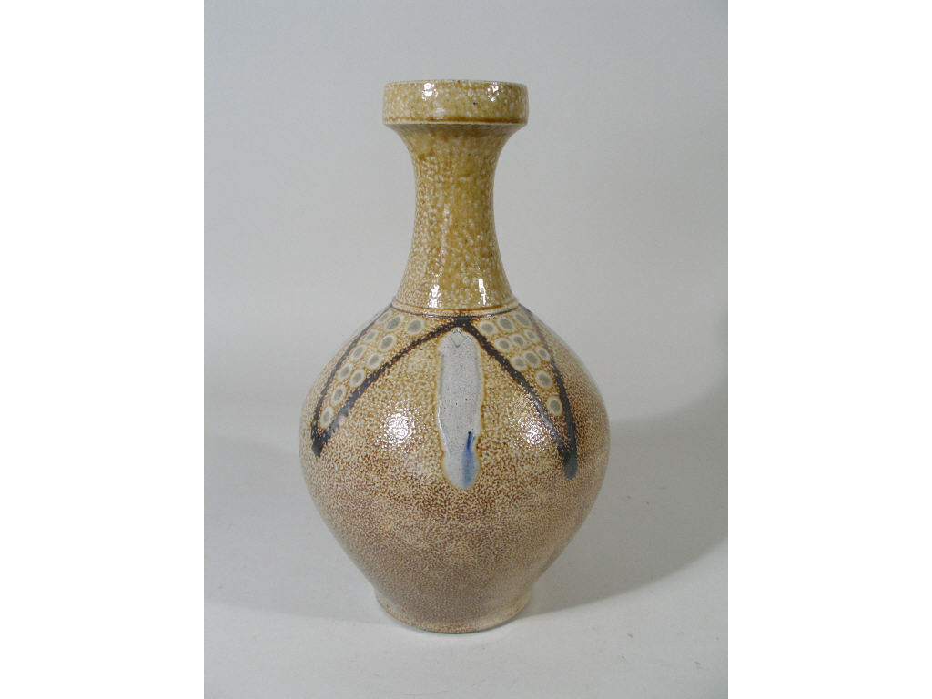 Appraisal: NC Pottery Vase Mark Hewitt alkaline glazed stoneware w geometric