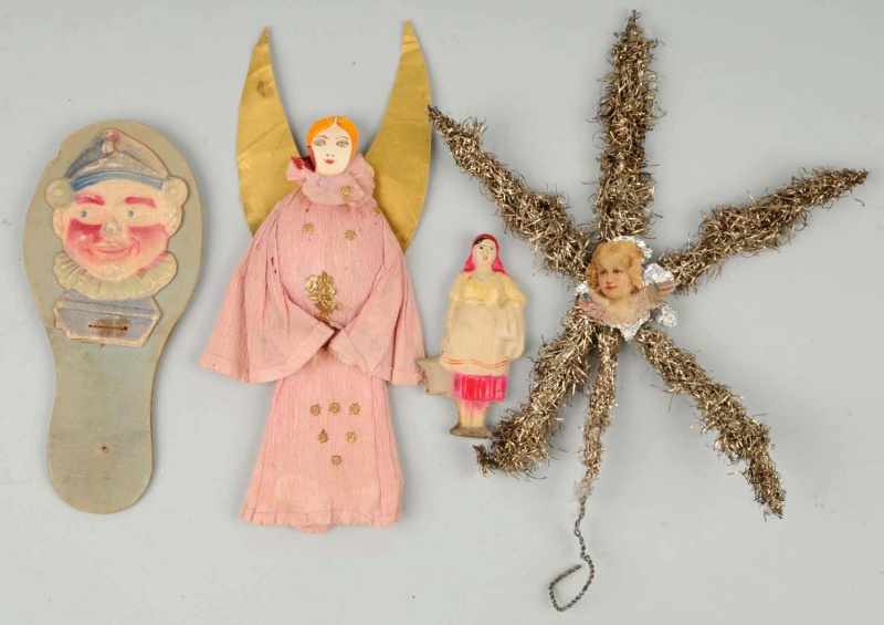 Appraisal: Lot of Christmas Items Description Includes two angels one with