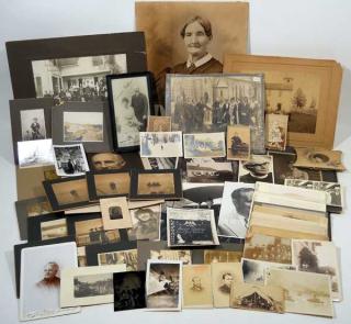 Appraisal: New York State ANTIQUE ESTATE PHOTOGRAPHS Cabinet Cards CDV Silhouette