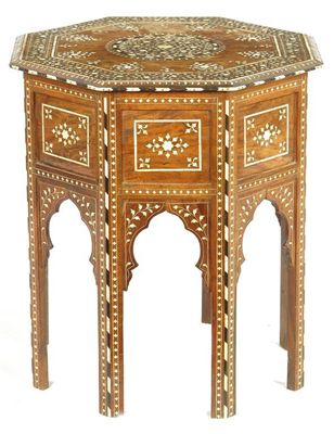 Appraisal: A late th century Anglo Indian octagonal occasional table inlaid