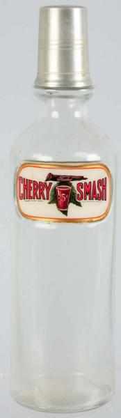 Appraisal: Cherry Smash Label under Glass Syrup Bottle Clean bright colorful