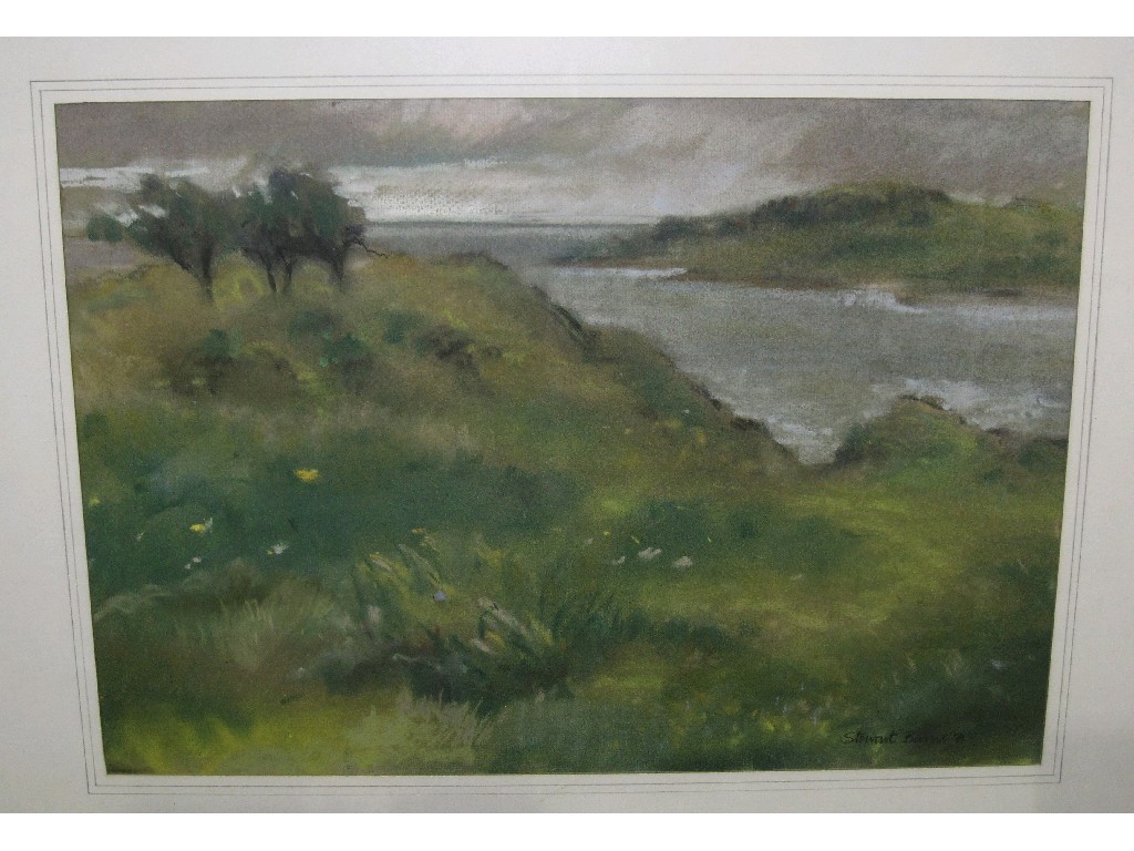 Appraisal: STEWART BURNS Pastel landscape signed and dated '