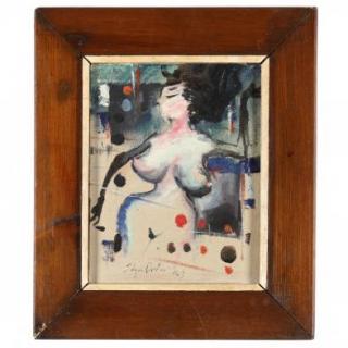 Appraisal: Edgar Doctor Filipino b Nude oil on canvas signed and