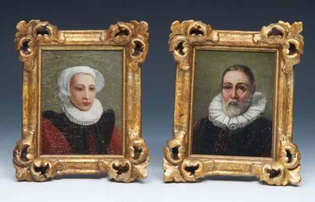 Appraisal: CONTINENTAL SCHOOLA pair of miniatures of a gentleman and lady