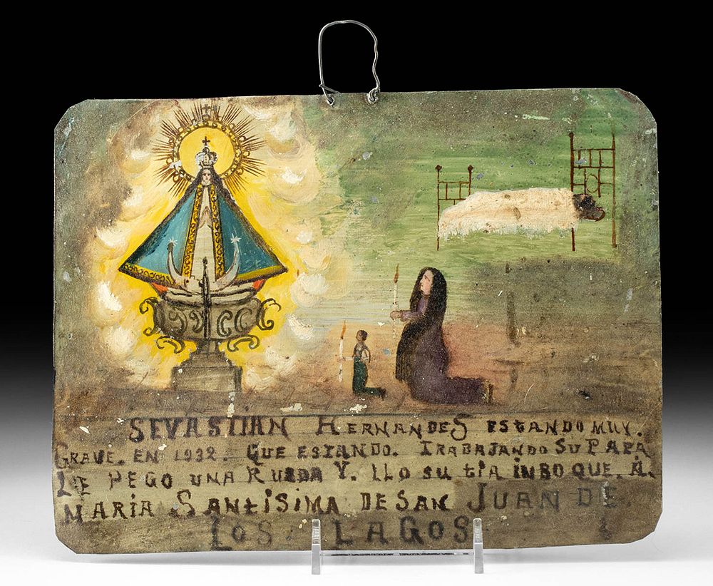 Appraisal: Mexican Ex-Voto Our Lady of San Juan de los Lagos