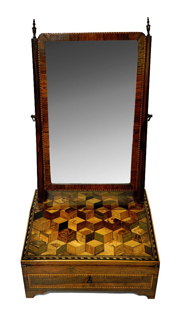 Appraisal: A th century toilet mirror the swing mirror over a