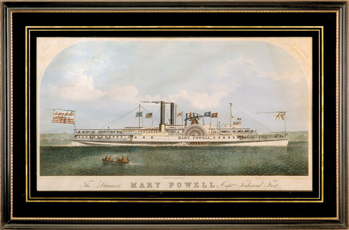 Appraisal: THE STEAMER quot MARY POWELL quot CAPTN FERDINAND FROST Handcolored