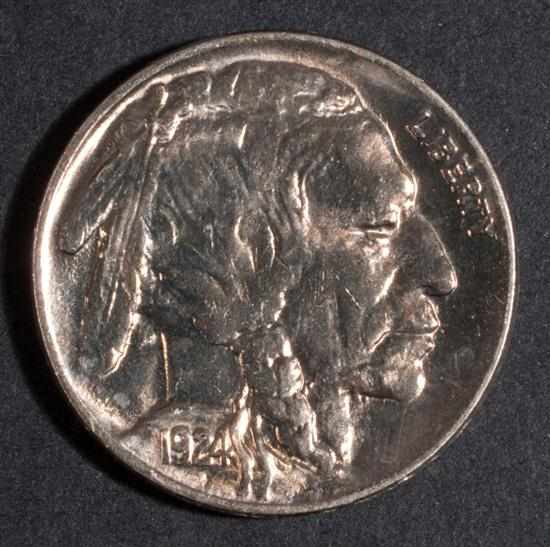 Appraisal: Six United States Indian head type nickel five-cent pieces -