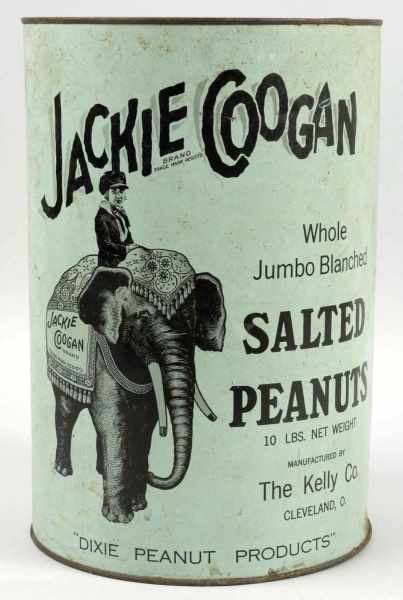 Appraisal: Jackie Coogan Salted Peanuts Tin Description Ten-pound version Same image