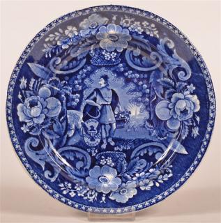 Appraisal: Historical Staffordshire Blue Transfer Plate Impressed Clews fruit and flower