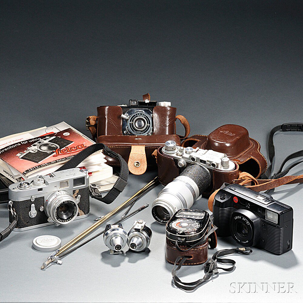 Appraisal: Three Leica Cameras various ages a Leica III body no