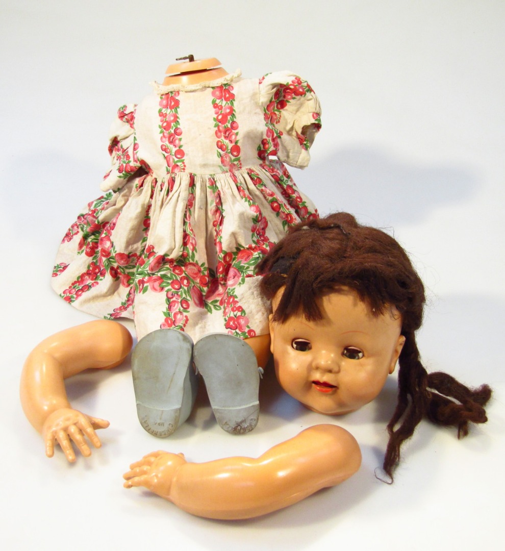 Appraisal: A mid- thC BND celluloid doll with articulated limbs and