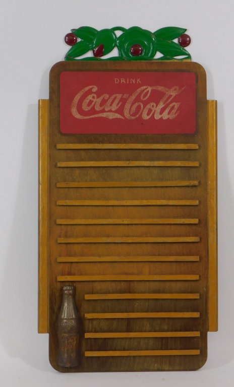 Appraisal: C COCA-COLA RESTAURANT WOOD MENU BOARD United States Circa Advertising