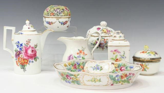 Appraisal: lot of Porcelain table items all having parcel gilt accents