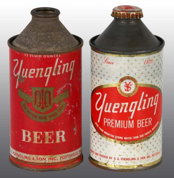 Appraisal: Lot of Yuengling Beer Cone Top Tin Cans Description s