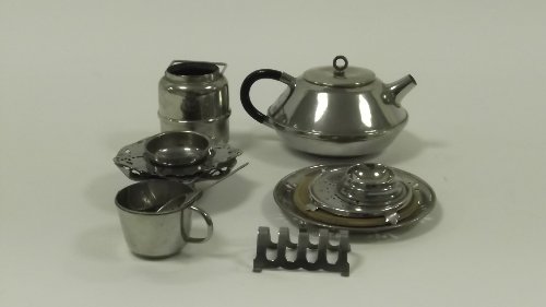 Appraisal: An aluminium teapot and stand and various culinary requisites