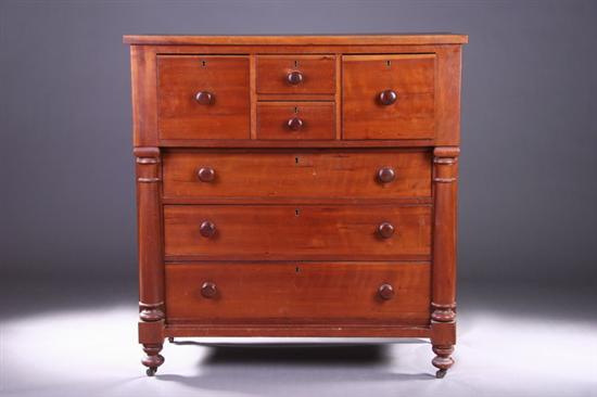 Appraisal: AMERICAN LATE CLASSICAL SEVEN-DRAWER CHEST Circa Probably from Ohio Rectangular