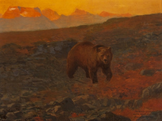 Appraisal: Douglas Allen Alaskan Brown Bear oil on board American b