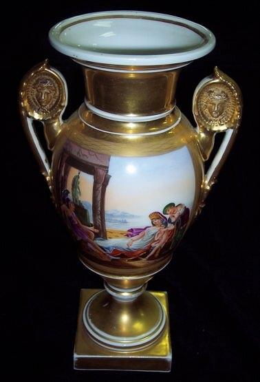 Appraisal: A th Century Paris porcelain two-handled urn the scroll and