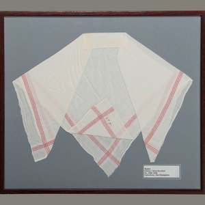 Appraisal: A Shaker Cotton Embroidered Neckerchief Canterbury New Hampshire Circa initialed