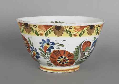 Appraisal: Delft faience bowl early th c with floral decoration h