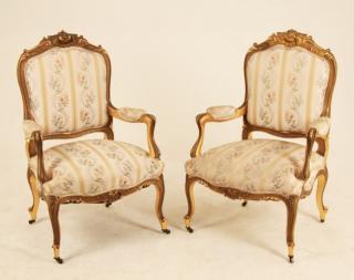 Appraisal: PIECE LOUIS XV STYLE GILT WOOD SALON SUITE PIECE LOUIS