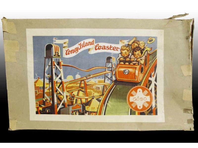 Appraisal: German Tin Wind-Up Goso Coney Island Rollercoaster Description Beautiful lithograph