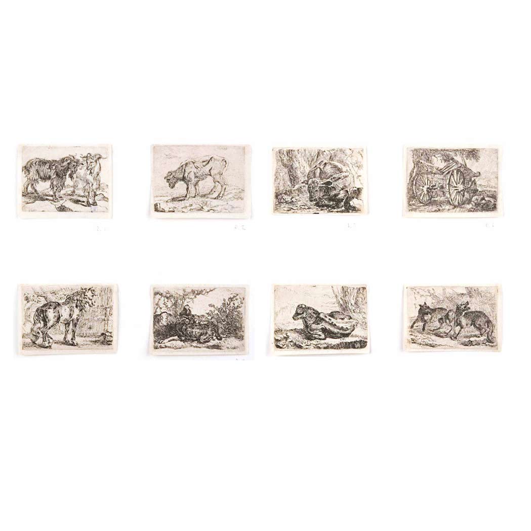 Appraisal: Jan Fyt SET OF ANIMALS BARSCH HIND - Eight etchings