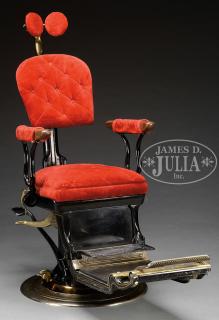 Appraisal: DIAMOND VICTORIAN CAST-IRON AND BRASS DENTAL CHAIR Last quarter th