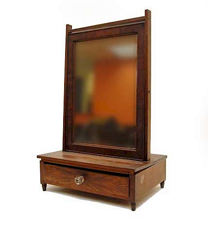 Appraisal: 's Mahogany Vanity Mirror Shaving Stand with Drawer 's Mahogany