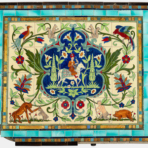 Appraisal: In the Manner of William Morris English Tile Installation Circa