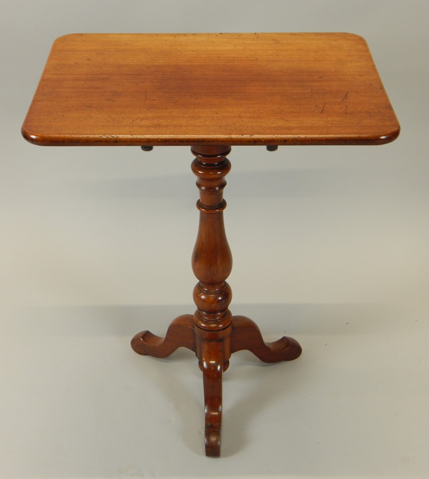 Appraisal: A late thC mahogany occasional table the rectangular top on