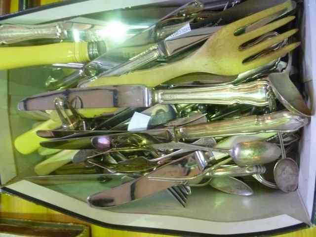 Appraisal: A COLLECTION OF VARIOUS SILVER AND SILVER PLATED FLATWARE including