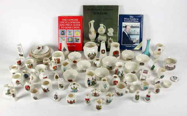 Appraisal: Fifty-three pieces of Goss armorial china seventeen pieces from a