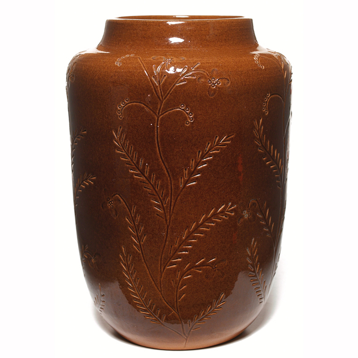 Appraisal: North Dakota School of Mines vase finely detailed and carved