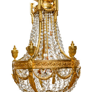 Appraisal: A French Neoclassical Style Gilt Bronze Ten-Light Chandelier Early th