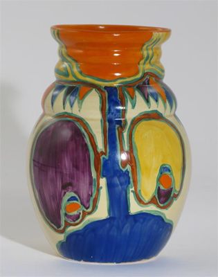 Appraisal: Kandina' a Clarice Cliff Bizarre vase painted in colours large