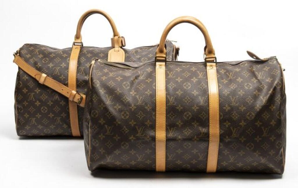 Appraisal: lot of Louis Vuitton Keepall duffle bags in brown monogram