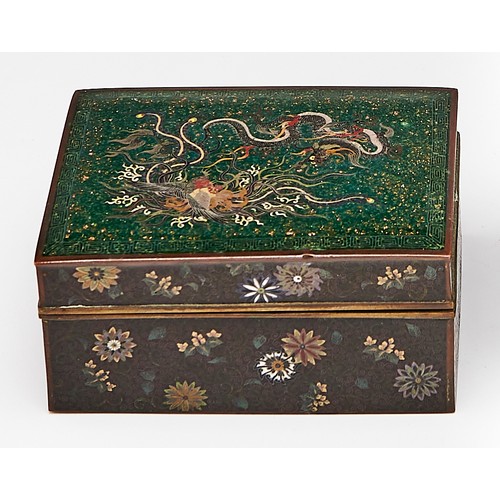 Appraisal: A Japanese cloisonne enamel box and cover Meiji Taisho period