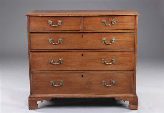 Appraisal: ENGLISH REGENCY CHEST OF DRAWERS th century mahogany Rectangular molded-edge