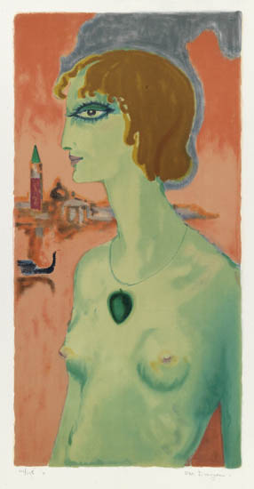 Appraisal: KEES VAN DONGEN La Marquise de Casati Color lithograph on