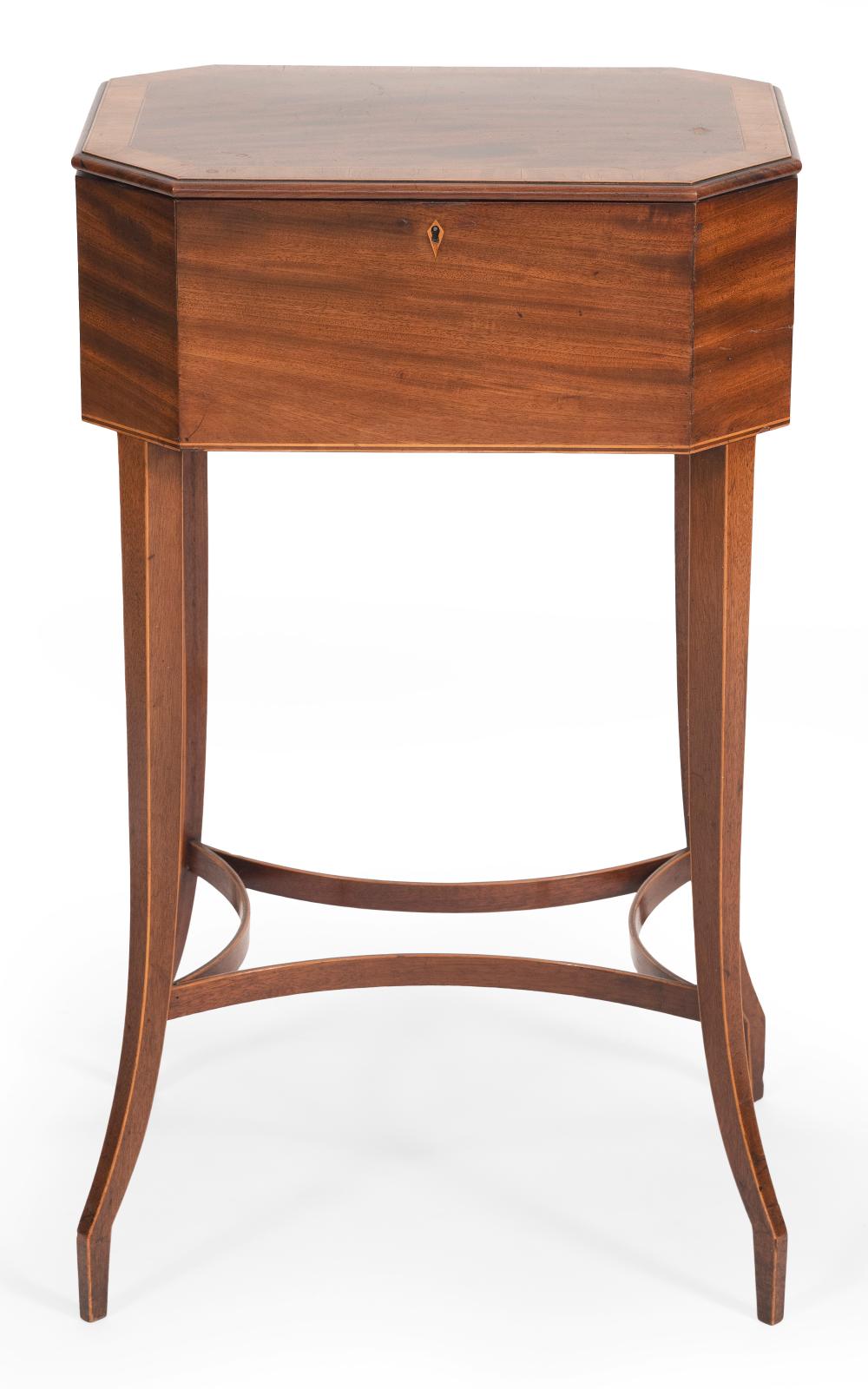 Appraisal: ENGLISH REGENCY MAHOGANY WORK TABLE CIRCA HEIGHT WIDTH DEPTH ENGLISH