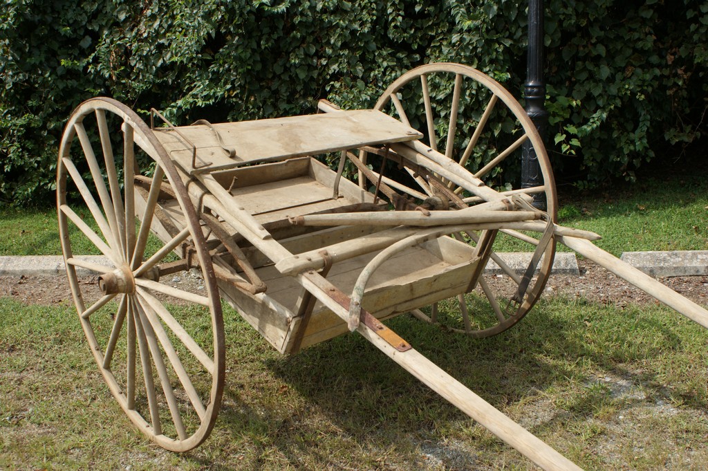 Appraisal: Horse Drawn Breaking Cart spring suspension seat and hitch iron