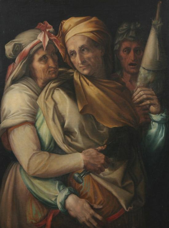 Appraisal: AFTER FRANCESCO SALVIATI Italian - THE THREE FATES oil on